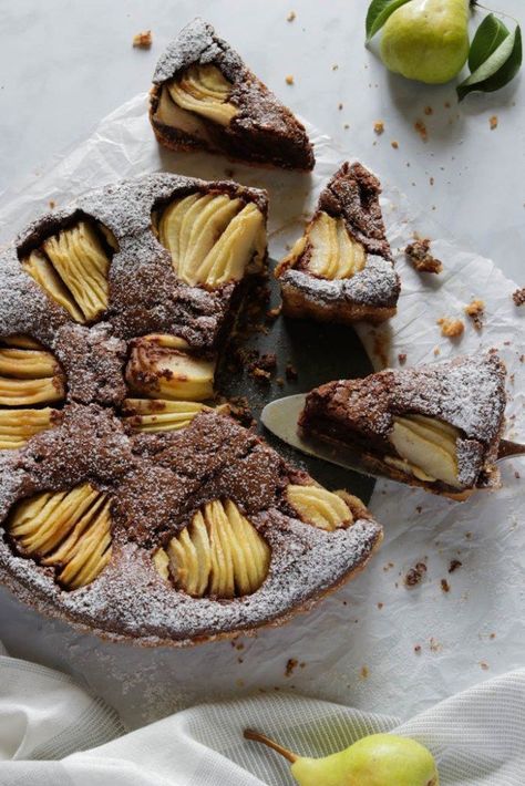 Chocolate and Pear Crostata with a silky dark chocolate and walnut filling is truly an easy Italian dessert with a rustic elegance. #italiandessert #crostata #chocolate #easydessert Pear Crostata, Italian Desserts Easy, Crostata Recipe, Fruity Recipes, Italian Dessert, Pear Recipes, Elegant Desserts, Easy Italian, Chocolate Chocolate