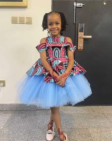 Gown styles for girlchild #fashion #aesthetic #girlboss #style #kidfriendly #sewing #shorts #fyp Trending Ankara Styles, Wedding Asoebi, African Kids Clothes, Ankara Styles For Kids, Stylish Kids Fashion, Photoshoot Birthday, African Prom Dresses