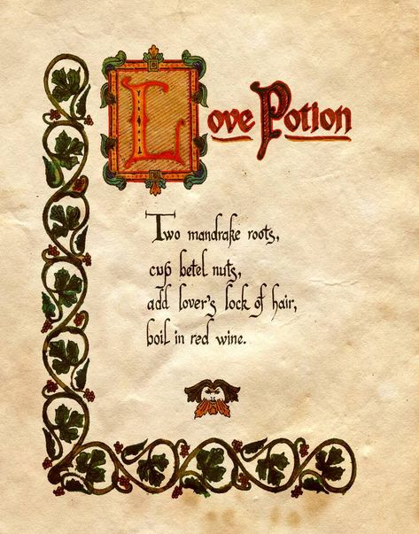 Love Potion by Charmed-BOS on DeviantArt Halloween Spell Book, Charmed Spells, Halloween Spells, Charmed Book Of Shadows, Spells For Beginners, Magic Spell Book, Wiccan Spell Book, Witchcraft Spell Books, Witch Spell Book