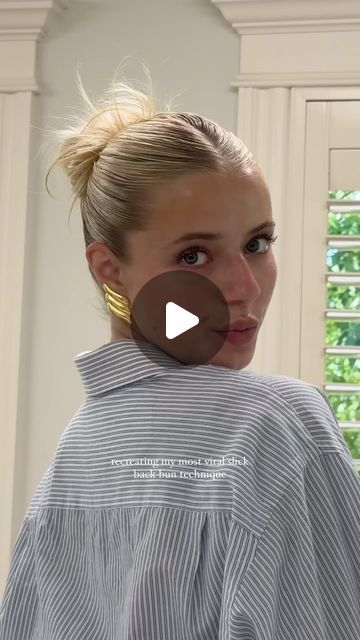 Olivia Dayton on Instagram: "how I do my slick back bun! ✨  • • • #hairhowto #slickbackbun #sleekhair #slickback #updohairstyles" Bridesmaid Hairstyles Slick, Hailey Bieber Slicked Back Hair, Easy Slicked Back Bun, Slick Back Bun With Extensions, Slick Back Bun Straight Hair, Slick Back Hoco Hairstyles, Slick Back Bun With Front Pieces, Sleek Bun On Short Hair, Slick Back Bun For Wedding