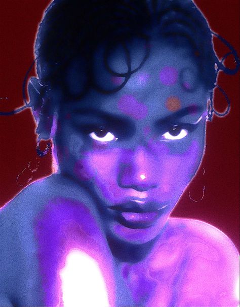 Black Women Art Reference, Purple Portrait Photography, Purple Portrait, Aesthetic Walk, Positive Poison, Poison Aesthetic, Colorful Portrait Photography, Photography Colorful, Afrocentric Art