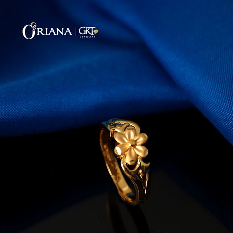 Rings to suit every occasion! Ring Weight: 2.3 gms Approximate Price: Rs. 10,642 #OrianabyGRT #GoldJewellery Casual Frocks, Gold Earrings Models, Baby Rings, Gold Chains For Men, Gold Ring Designs, Hand Embroidery Design Patterns, Hand Embroidery Design, Simple Jewelry, Chains For Men