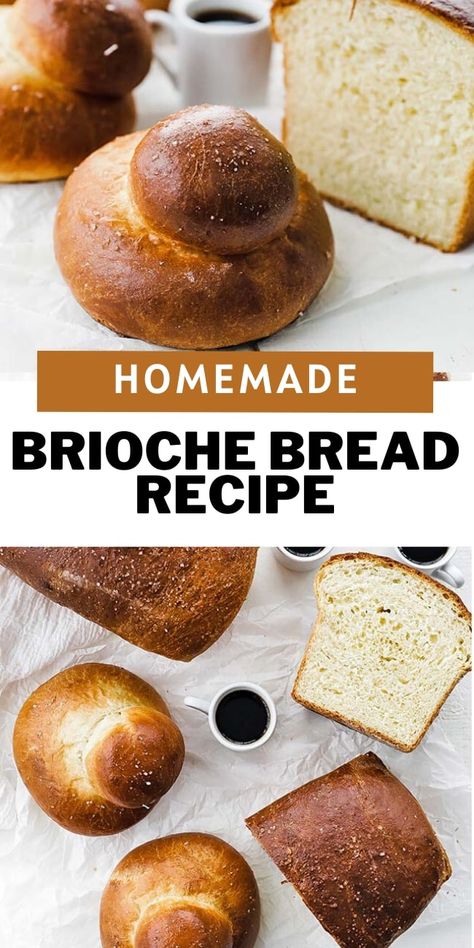 If you are a big-time baker, then you absolutely have to make this homemade brioche bread recipe.  It’s excellent eaten by itself or you can use it in French toast or mixed with chocolate.  You will love how easy this is to make and won’t believe how sweet and rich it is in flavor. #bread #breadrecipe Homemade Brioche Bread, Brioche Bread Recipe, Homemade Brioche, Brioche Recipe, Brioche Bread, Baking Stone, Flaky Pastry, Bread Recipes Sweet, French Toast Recipe