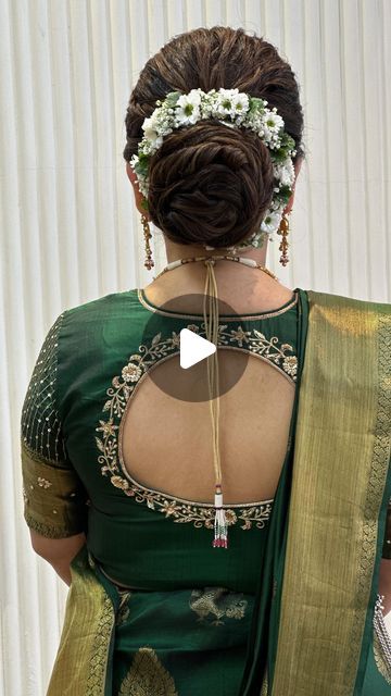 How To Make Bun For Saree, Bun Haïr Style For Saree, Saree With Bun Hairstyle, Hairstyle On Saree Wedding, Indian Hairstyles For Saree Low Buns, Wedding Bun Hairstyles Indian, Hairstyles On Saree Wedding, Hair Bun Styles With Saree, Bun For Saree