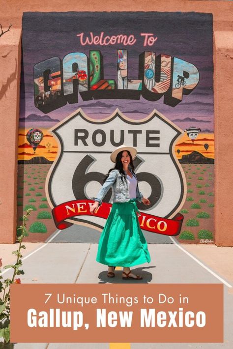 7 Things to Do in Gallup, NM | Simply Wander Gallup New Mexico, White Sands National Monument, Route 66 Road Trip, Photograph Display, Mexico Travel Guides, Historic Route 66, Colorful Murals, Best Hikes, Unique Things