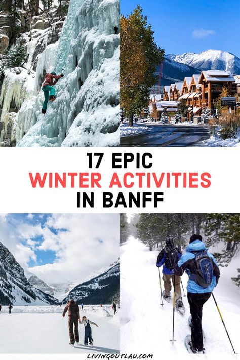 Things to do in Banff in Winter Activities Winter Vacation Packing, Banff Winter, Banff Travel, Alberta Canada Travel, Things To Do In Banff, Fairmont Chateau Lake Louise, Canada Winter, Alberta Travel, Fairmont Banff