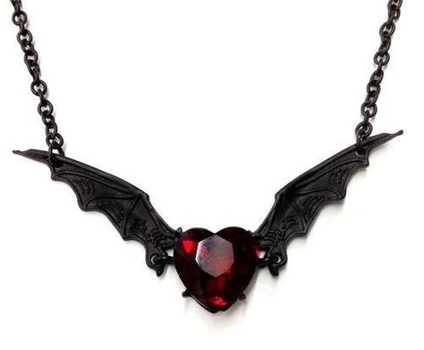 ❤️ Red Bat Necklace, Vampire Jewelry, Wings Necklace, Goth Jewelry, Black Wings, Wing Necklace, Funky Jewelry, Cool Necklaces, Fantasy Jewelry