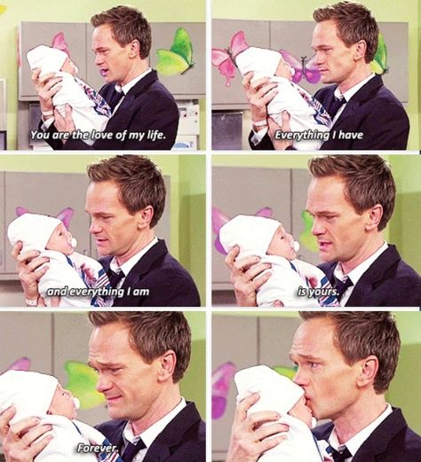 Barney and his daughter. How Met Your Mother, Barney Stinson, Neil Patrick, Movie Aesthetic, Friday Night Lights, How I Met Your Mother, Tv Quotes, I Meet You, Family Goals