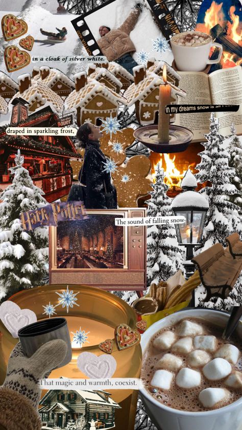 Winter Days Aesthetic, December Winter, 90s Christmas Aesthetic Wallpaper, Winter Backgrounds Aesthetic, Cozy Winter Wallpaper, Winter Aesthetic Collage, Colorado Winter Aesthetic, Cozy Christmas Aesthetic Wallpaper, Winter Collage