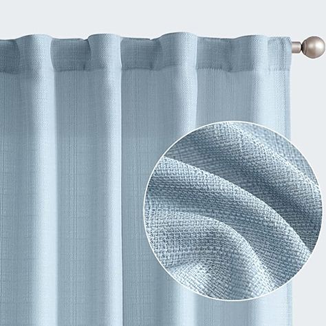 Amazon.com: jinchan Blue Curtains for Living Room Linen Textured Curtains 96 Inches Long Farmhouse Curtains Casual Weave Back Tab Drapes Light Filtering Window Curtain 2 Panels Blue : Home & Kitchen Textured Curtains, Bedroom Linen, Blue Blackout Curtains, Burlap Curtains, Tier Curtains, Window Curtain Rods, Farmhouse Curtains, Blue Curtains, Drape Panel