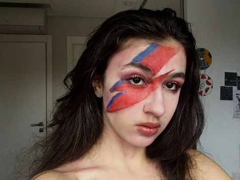 Aladdin Sane Makeup, David Bowie Makeup, Aladdin Sane, Inspired Makeup, David Bowie, Aladdin, Makeup Inspiration, Face Paint, Carnival Face Paint