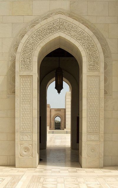 #Beautiful place#Must go to!!!# Grand Mosque, Muscat, Oman Architectural Arches, Sultan Qaboos Grand Mosque, Islamic Style, Oman Travel, Mosque Design, Muscat Oman, Elephant Carving, Architecture Inspiration, Grand Mosque