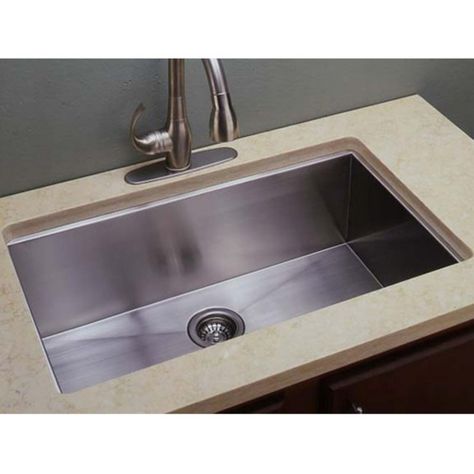 Empire Industries GS2218 Single Basin Undermount Kitchen Sink Sink Trends, Small Basin, Old Sink, Kitchen Sinks Farmhouse, Diy Plumbing, Kitchen Decor Themes, Steel Kitchen Sink, Country Style Kitchen, Laminate Countertops