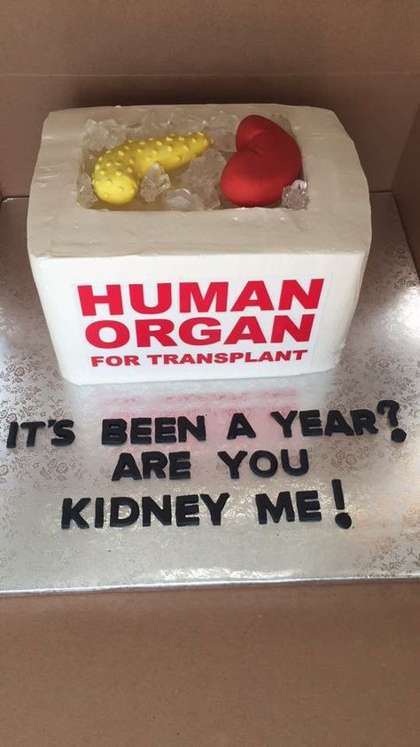 Cake ideas Kidney Party Transplant, Kidney Party Ideas, Transplant Anniversary Party Ideas, Kidney Project, Kidney Cake, Kidney Anniversary, Pkd Awareness, Transplant Party, Living Kidney Donor