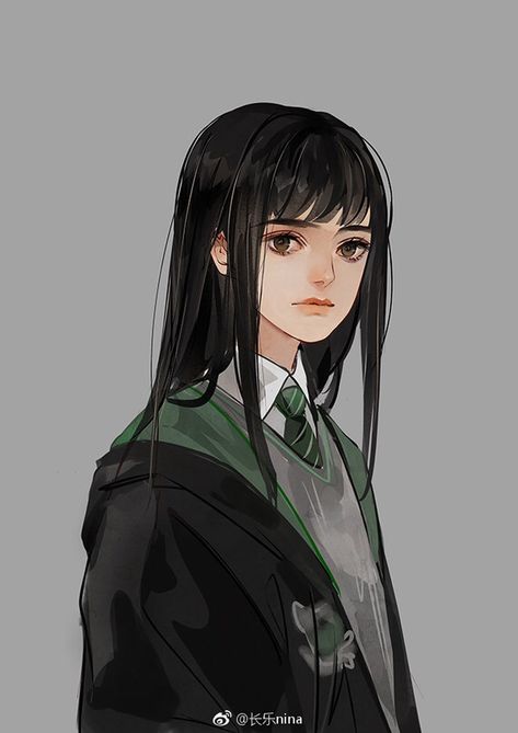 Harry Potter Oc, Pansy Parkinson, Harry Potter Illustrations, Harry Potter Fanart, Images Harry Potter, Harry Potter Artwork, Harry Potter Drawings, Harry Potter Anime, Hogwarts Mystery