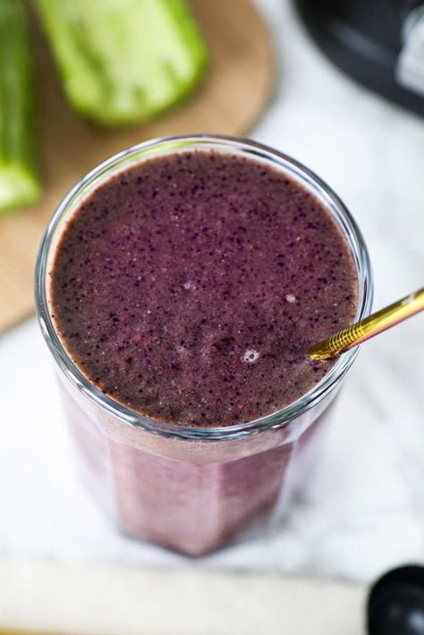 Gut Soothing Bitter Melon Smoothie - Pickled Plum Food And Drinks Gut Drink, Inflammation Smoothie, Blueberry Kale Smoothie, Melon Smoothie, Health Smoothie Recipes, Healthy Green Smoothies, Bitter Melon, Smoothie Packs, Bitter Gourd