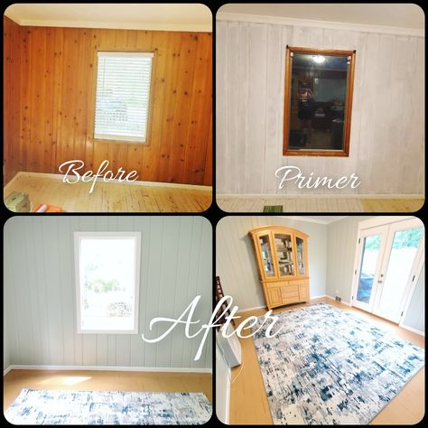 Knotty Pine Painted White, Painted White Wood Paneling, Decorating With Knotty Pine Walls, Painting Tongue And Groove Pine Walls, Painted Wood Panel Walls, Update Wood Panel Walls, Painted Tongue And Groove Walls, Painted Knotty Pine Walls Before After, Knotty Pine Walls Makeover