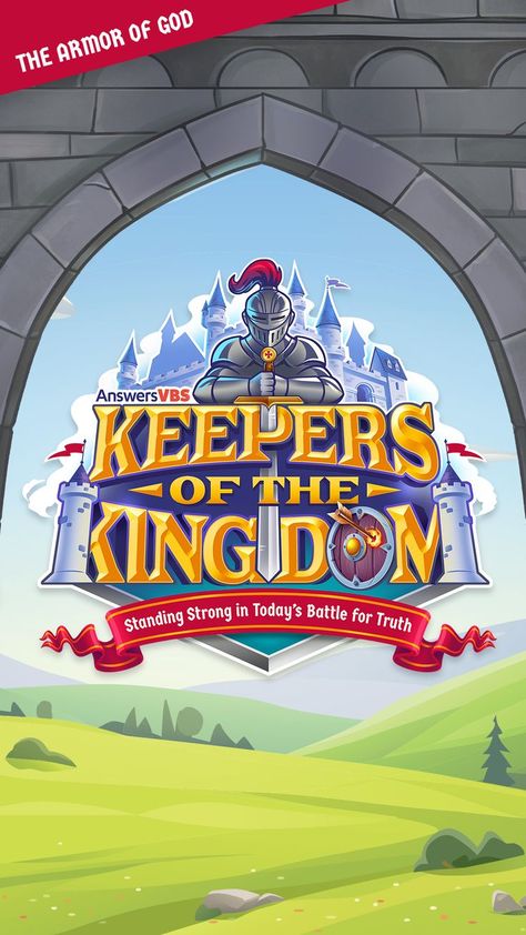 Keepers Of The Kingdom Vbs 2023 Crafts, Vbs Armor Of God Crafts, Keepers Of The Kingdom Vbs Classroom Decorations, Vbs Themes Ideas 2023, Kingdom Keepers Vbs Crafts, Kingdom Theme Decorations, Keeper Of The Kingdom Vbs, Keepers Of The Kingdom Vbs Games, Keepers Of The Kingdom Vbs Snacks