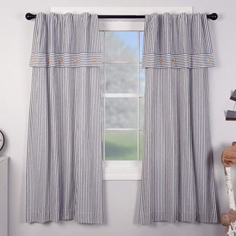 Amazon.com: Piper Classics: Panels Ticking Stripe Curtains, Piper Classics, Curtain Store, Baby Crib Bedding Sets, Gray Duvet Cover, Blue Panels, Farmhouse Curtains, Striped Curtains, Country Curtains