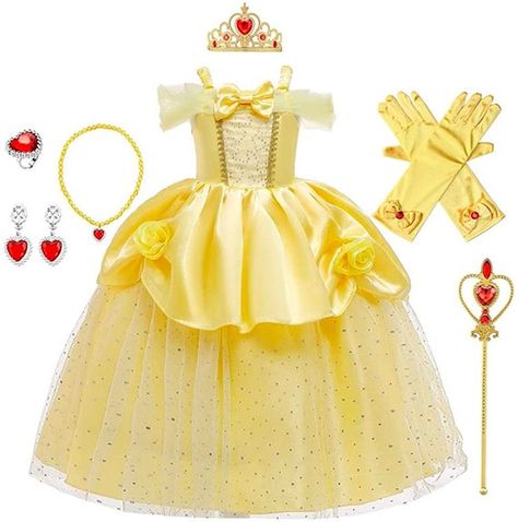 READY TO SHIP Disney Inspired Belle Princess Dress Costume | Etsy Belle Dress Up, Beauty And The Beast Costume, Belle Princess, Beast Disney, Belle Birthday, Beast Costume, Belle Costume, Princess Dress Kids, Disney Etsy