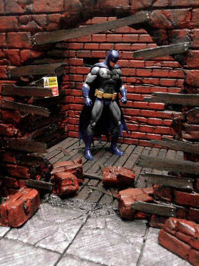 Batman Diorama, Action Figure Diorama, Doll House For Boys, Figure Diorama, Dc Comics Action Figures, Superhero Dolls, Marvel Figure, Action Figure Display, Dc Icons