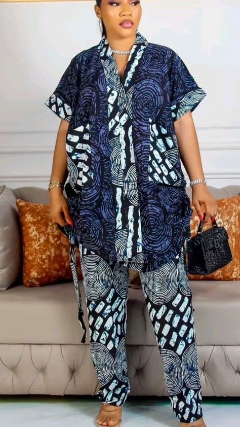 Ankara Trousers And Top For Women, Trouser And Top For Ladies, Ankara Print Dress, Trouser And Top, African Kimono, African Pants, Ankara Trousers, African Print Pants, Dashiki Dress