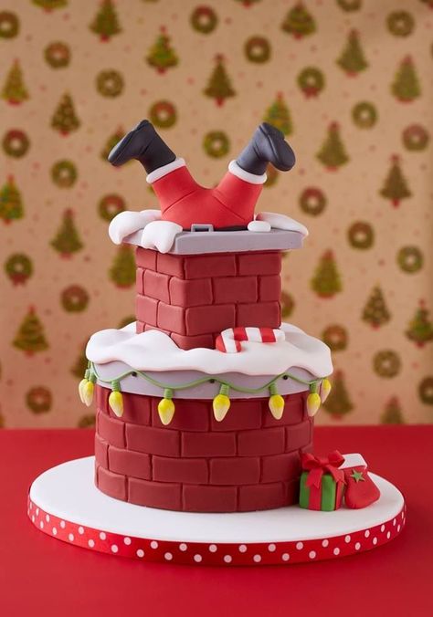 Winter Torte, Cakes Christmas, Christmas Wedding Cakes, Santa Cake, Christmas Cakes Easy, Christmas Cake Designs, Christmas Cake Decorations, Xmas Cake, Winter Cake