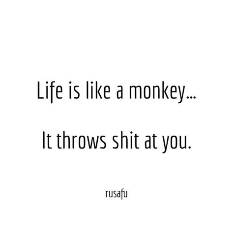 Monkey Quotes Funny, Letterbord Quotes, Rusafu Quotes, Ape Art, A Monkey, Funny Quotes About Life, One Liner, Funny Pics, Leicester