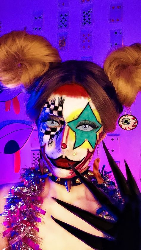 #clown #makeup #makeuplook #newlook #halloween #tiktok #tiktoklook #party #aesthetic #coloful #style #anime #eyes #food #elenaitisme 2023 Costumes, Haunt Makeup, Halloween Tiktok, Birthday Clown, Space Makeup, Cute Halloween Makeup, Clowns Funny, 2023 Halloween, Halloween Clown