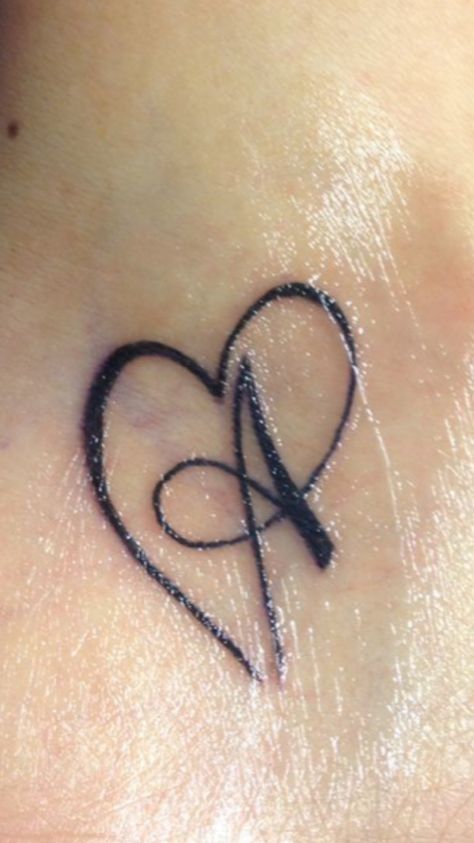 #tatoo #love #letter #A Letter A And Heart Tattoo, A Heart Tattoo Letter, Heart With Letter A Tattoo, A Letter Tattoo Alphabet, Letter A Tattoo With Heart, A Alphabet Tattoo, Letter A Tattoo Designs Initials, Initial Tattoo A, A Tattoo Letter Initial