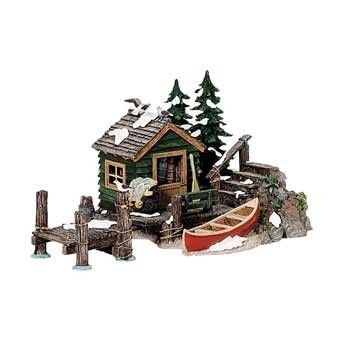 Set of 2Dimensions: 5 X 5.5 X 4.5'', 2.5 X 2.25 X 2'' Diy Christmas Village Houses, Nostalgia Christmas, Trappers Cabin, Department 56 Christmas Village, Christmas Village Decorations, England Village, Cottage Woods, Christmas Tree Village, Dept 56 Snow Village