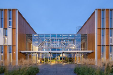 Gallery of Agro-Industrial Complex / Audrius Ambrasas Architects - 1 Industrial Complex Architecture, Agricultural Buildings, University Campus, Front Entrances, Facade Architecture, Main Entrance, Site Plan, Architect Design, Wood Construction