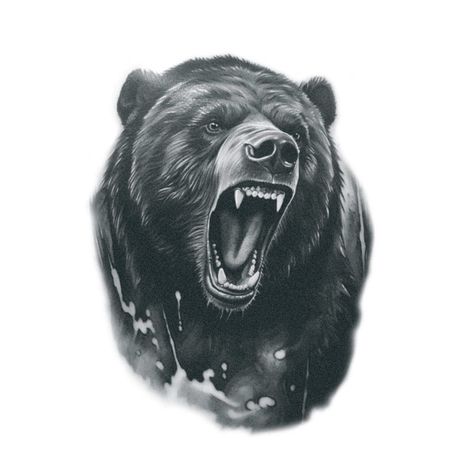 Camo Tattoos For Guys, Bear Hand Tattoo Men, Snarling Bear Tattoo, Bear Roaring Tattoo, Black Bear Tattoos For Men, Bear Cover Up Tattoo, Animal Cover Up Tattoo, Roaring Bear Tattoo, Grizzly Bear Tattoos For Men