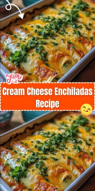 Cream Cheese Enchiladas are a creamy and flavorful twist on traditional enchiladas. Filled with a rich mixture of cream cheese, shredded chicken, and Mexican cheese, and topped with a smooth and savory sauce, these enchiladas are perfect for a comforting and satisfying meal. They’re great for family dinners, gatherings, or whenever you’re in the mood for a delicious Mexican-inspired dish. Can Chicken Enchiladas, Cream Cheese Enchiladas Chicken Easy, Sour Cream Cheese Enchiladas, Cream Cheese Enchiladas Chicken, Chicken Enchiladas With Cream Cheese, Cheese Enchiladas With Red Sauce, Best Chicken Enchiladas Ever, Cheese And Onion Enchiladas, Cheese Enchilada Recipe