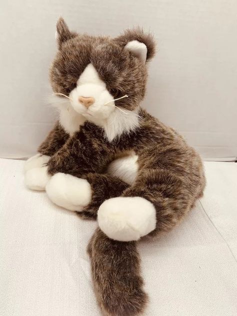 TY Classic O'MALLEY Cat Plush Kitten Soft Stuffed Animal 2002 Brown Grey White | eBay Stuffed Animal Cat, Soft Stuffed Animals, Brown Cat, Cat Plush, Stuffed Animal, Grey And White, Brown And Grey, Kittens, Grey