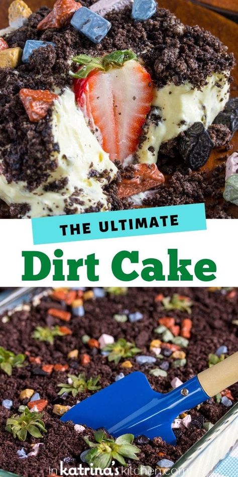 Dino Dirt Cake, Fairy Garden Dirt Cake, Dirt Cake Decorating Ideas, Dirt Cake For Earth Day, Dirt Cake In Flower Pot, Spring Dirt Cake, Dirt Cake Parfait, Ice Cream Dirt Cake, Older Than Dirt Cake Birthdays