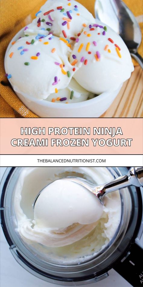 Try this high protein ninja creami recipe for an easy and best healthy ninja creami frozen yogurt. This healthy dessert is a perfect frozen treat. Making frozen yogurt in the ninja creami is simple with greek yogurt. Creami Frozen Yogurt, Protein Ninja Creami, Frozen Yogurt Recipe Healthy, Ninja Creami Recipe, Frozen Yogurt Recipe, Treat Making, Healthy Baking Desserts, Protein Ice Cream Recipe, Nutritious Desserts