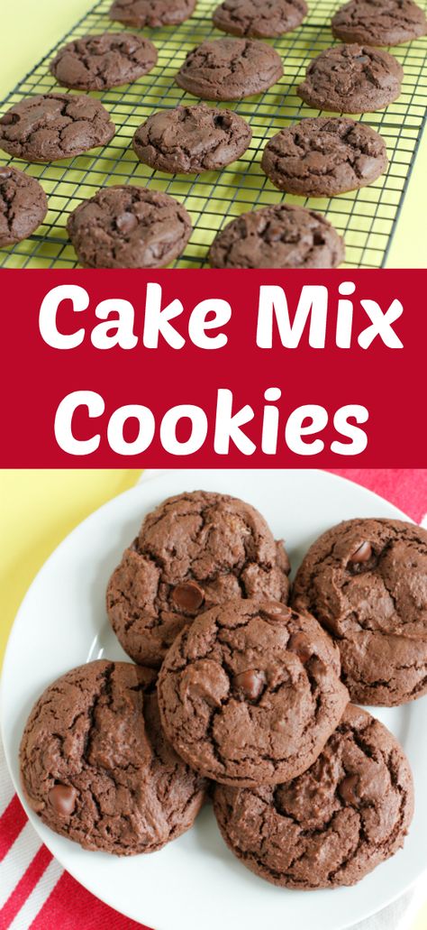 Cake Mix 3 Ingredients, Cookies To Bake, Snickerdoodle Cookies Easy, 3 Ingredient Cakes, Cake Box Cookies, Chocolate Cake Mix Cookies, Cake Batter Cookies, Cookies To Make, Future Chef