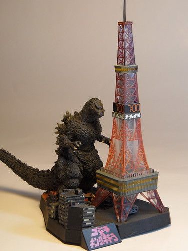 Godzilla vs. King Ghidorah - '91 Dec | Mini Godzilla Diorama… | Flickr Godzilla Diorama, Godzilla Vs King Ghidorah, Paper Diorama, King Ghidorah, Mini City, Kaiju Monsters, Sculpture Ideas, Godzilla Vs, Micro Mini