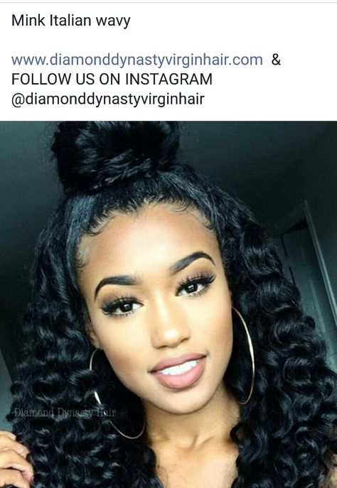 Half Up Half Down African American, Bun Curls, Light Brown Hair Dye, Unice Hair, Brown Hair Dye, American Hairstyles, Curly Hair Extensions, Great Hairstyles, Dope Hairstyles