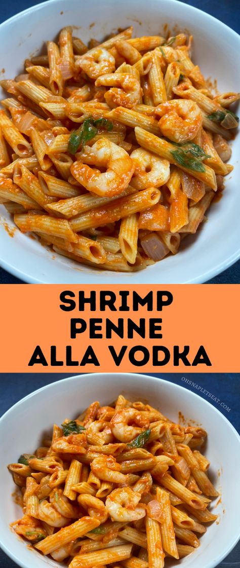 Shrimp Ala Vodka, Tomato Vodka Sauce, Dinner Board, Penne Alla Vodka, Alla Vodka, Sauteed Shrimp, Vodka Sauce, Delicious Magazine, Penne Pasta