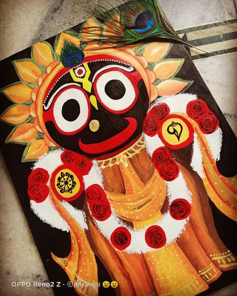 Lord Jagannath Canvas Painting, Lord Jagannath Paintings On Canvas, Jagganath Lord Painting On Canvas, Jagannath Painting Easy Canvas, Jagnath Puri Painting, Jagganath Lord Drawing, Lord Jagganath Painting, Jagannath Paintings, Jagganath Lord Painting