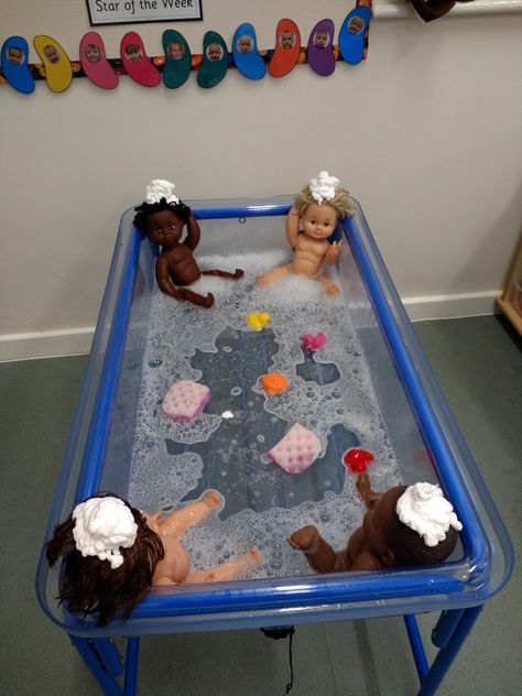 Water Tray Play Ideas, Water Eyfs Activities, Eyfs Water Play, Water Activities Eyfs, Water Tray Activities Eyfs, Indoor Water Play For Toddlers, Toddler Room Activities Eyfs, Eyfs Water Tray Ideas, Water Tray Eyfs