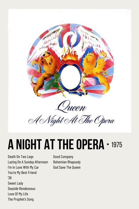 a night at the opera • minimalistic polaroid album cover poster A Night At The Opera Album Cover, A Night At The Opera Wallpaper, Polaroid Album Cover, Polaroid Albums, Bohemian Rhapsody Queen, Polaroid Album, Night At The Opera, Album Tracklist, Album Posters