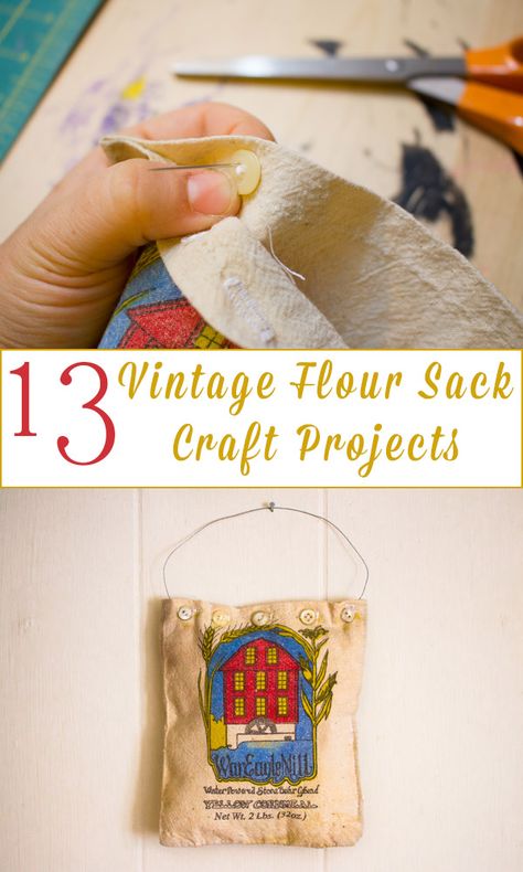 Vintage Feed Sacks Ideas, Flour Sack Projects, Blue Bird Flour Sack Ideas, Old Feed Sacks Ideas, Vintage Flour Sack Ideas, Feed Sacks Ideas, Salt Dough Recipe For Ornaments, Flour Sack Crafts, Flour Sack Towels Crafts