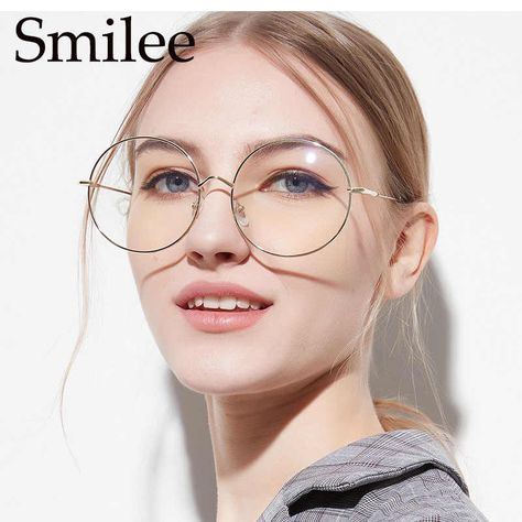 Oversized Round Glasses Women Men Metal Large Big Circle Glasses Optical Frame Round Eyeglasses Frame Fashion Spectacles Eyewear - AliExpress Round Glasses Women, Big Round Glasses, Rounded Glasses Women, Clear Round Glasses, Oversized Round Glasses, Spectacles Women, Circular Glasses, Wire Rimmed Glasses, Glasses For Round Faces