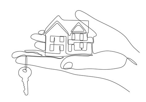 House Outline Tattoo, House Outline Drawing, New Home Drawing, Key Drawing, Key Drawings, Family Icon, Outline Pictures, House Outline, Home Symbol