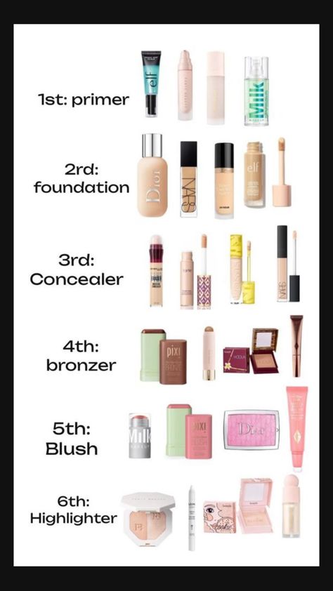 Perfect Makeup Products, Basic Make Up Product, Cheap Good Quality Makeup, Best Makeup Products For Sensitive Skin, Clean Base Makeup, Water Based Makeup Routine, Best Makeup Products Sephora, Best Natural Makeup Products, Makeup Basics Products