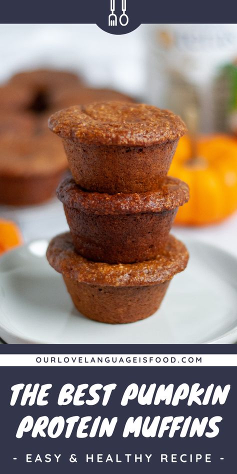 If you love all the flavors of fall, but maybe not all the calories that come with your favorite fall bakes, these healthy pumpkin muffins are for you! These protein pumpkin muffins are a great option for breakfast or as a filling snack. Save to make these ASAP! #proteinmuffin #pumpkinmuffin #healthyrecipe #glutenfreerecipe Kodiak Pumpkin Muffins, Kodiak Pumpkin, Oat Flour Muffins, Healthy Pumpkin Muffins, Pumpkin Protein Muffins, Protein Muffin Recipes, Pumpkin Muffins Easy, Pumpkin Protein, Pumpkin Chocolate Chip Muffins