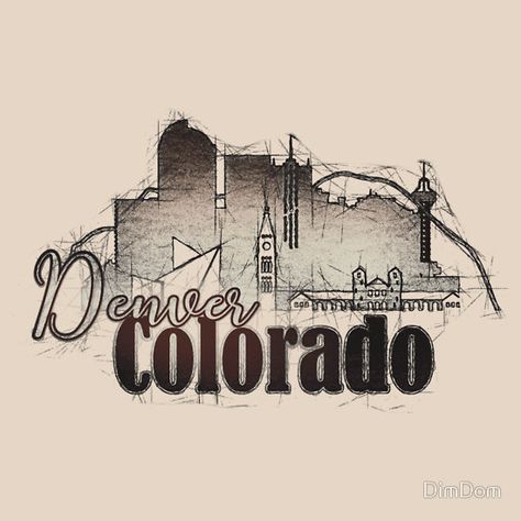 Denver Tattoo Ideas, Denver Colorado Skyline, Skyline Tattoo, Denver City, Ink Stain, Denver Colorado, Screen Wallpaper, Lock Screen, City Skyline